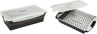 Cuisinart CMT-100 XL Collapsible Marinade Container, Black & CMT-200 Marinade Basket Set Grilling