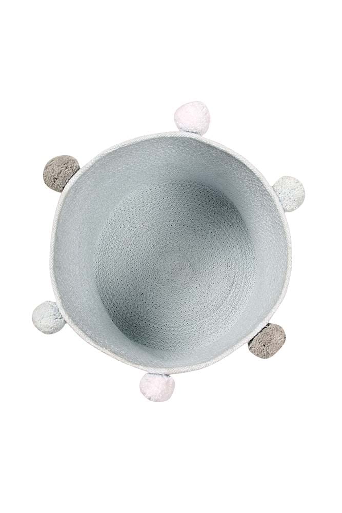 Lorena Canals Aufbewahrungskorb Bubbly Natürliche Baumwolle -Hellblau - Weiß - Grau- 30x30x30 cm
