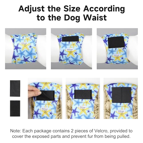 Image of 5 Pack Dog Diapers Male Reusable, Premium Belly Bands for Male Dogs, High Absorbing Male Dog Pee Wraps for Doggie in Incontinence or Excitable Urination and Training,Animal,XS