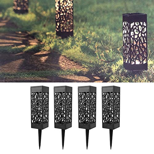 Zerodis Landscape Lamps Panel Spike Lamp ABS Rechargeable NiMH Battery Pathway Tool for Outside Patio Pathway Yard Decorations Solar Lawn Light