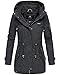 Produktbild MARIKOO Damen Jacke Übergang Kurz Mantel Parka Frühling Herbst Sommer Nyokoo (XX-Large, Navy mit Print)