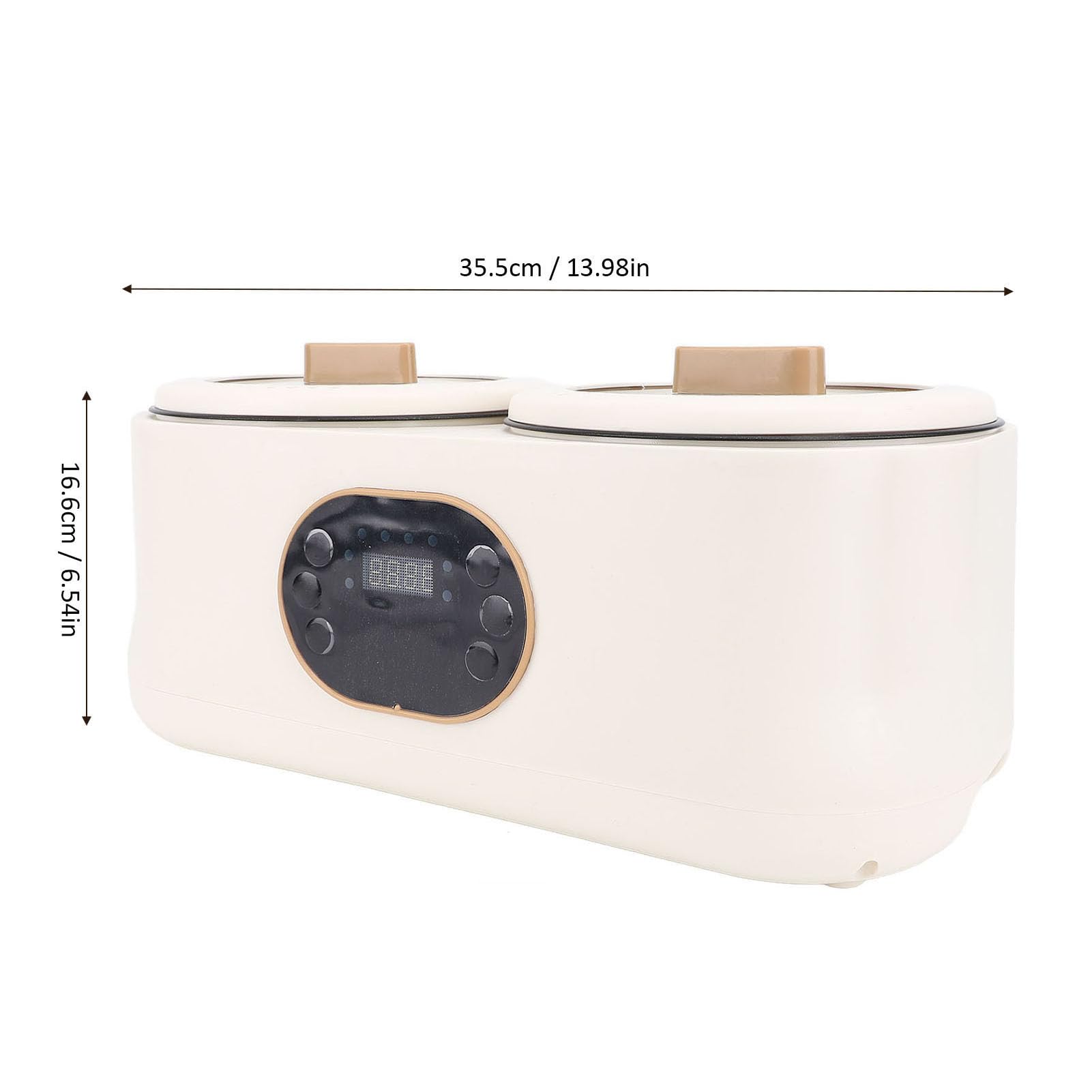 SIXRUN Cuociriso Automatico, Pentola Elettrica Multifunzionale a Doppia Fodera, Pannello Touch, Coperchio Interno Rimovibile, 6 Funzioni, Cottura Simultanea