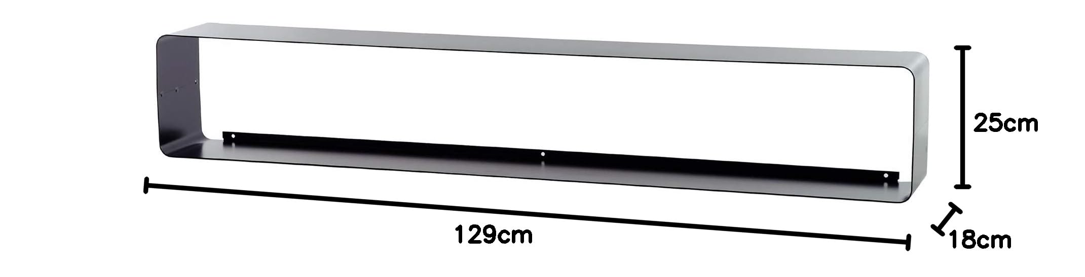XXL ÉTAGÈRE Murale pour DVD/BLURAY Cube | Noir, 120 cm, métal | Style rétro