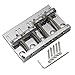 Musiclily 4 String Hardtail Bass Guitar Bridge for Fender Precision Jazz Bass PB JB Style Bass, Chrome