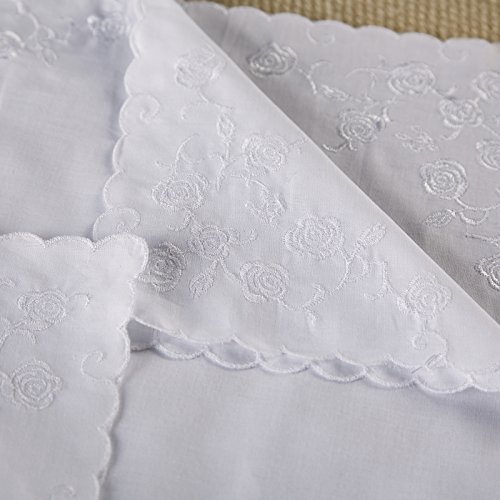 Women's Handkerchiefs,Embroidery Handkerchief,Pack Of 3 Pieces #TOP2