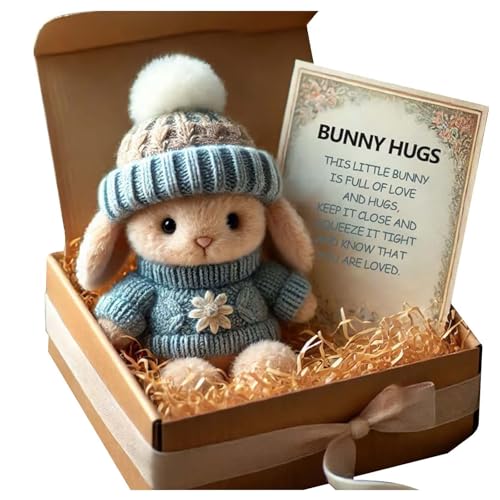 Générique Mini Lapin Câlin Mignon Cadeau De Pâques, Mini Lapins dans Une Boîte, Lapin Peluche avec Soutien Émotionnel, Convient pour Pâque