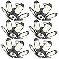 fomidao Led Garage Lights 6 Pack,220W Super Bright Garage Light,6 Adjustable Panels Deformable Garage Lights,6500K 22000LM Led Garage Ceiling Lights E26/E27 Base Led Shop Light