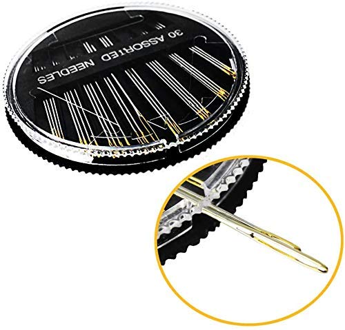 HOME BUY 30 Pieces in 1 Set Assorted Hand Sewing Steel Needles for Embroidery Mending Craft Cloth Stitching (Pack of 1) 1