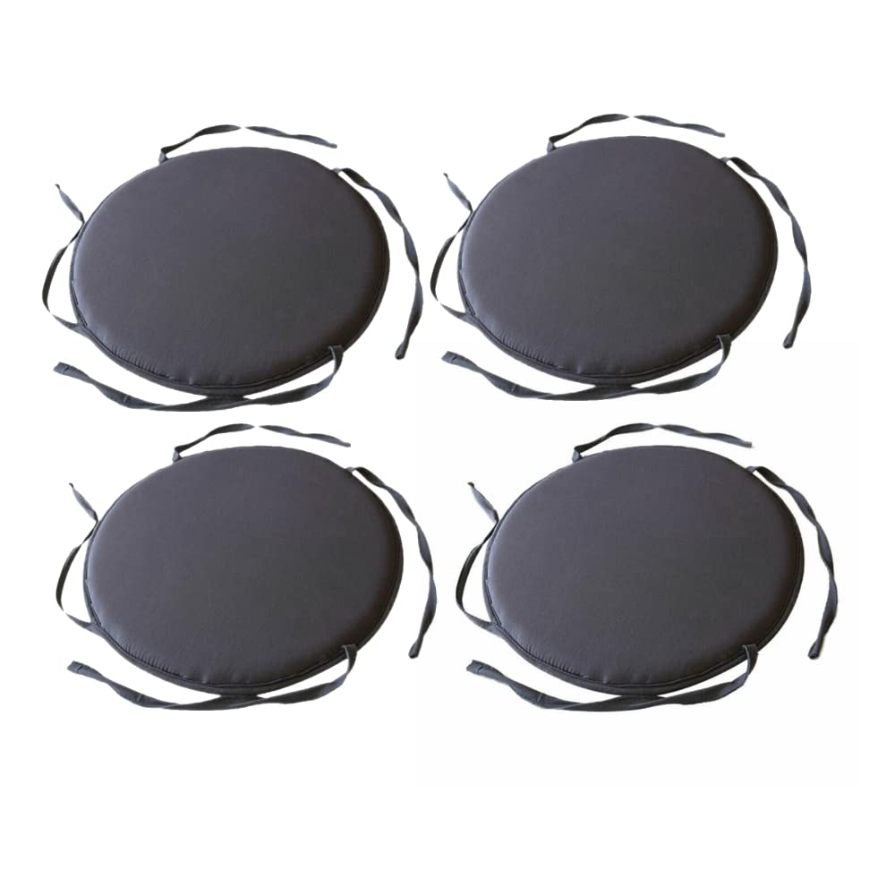 LPY 4PCS Chair Cushion With Ties Chair Seat Pads Cushion Stool Pads Seat Round Bistros Dining Cushion Chair Patio Office Shop Garden For Outdoor Room Kitchen, Dining,Living Room, 38cm
