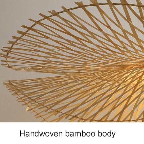 Lámpara de bambú E27 para iluminar islas de cocina oscuras 7
