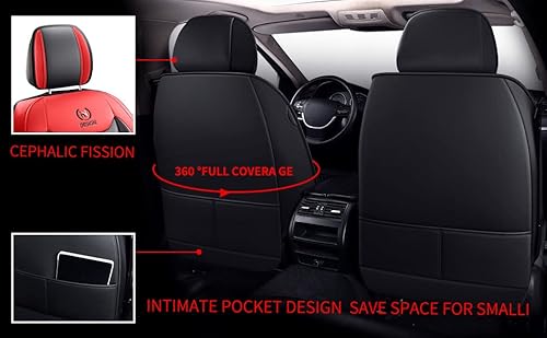 Nypklo02 Car Seat Covers Automotive Vehicle Cushion Cover For 5 Passenger Cars & Suv Universal Fit Set For Auto Interior Accessories Ttrucks Airbags Compatible With Synthetic (Black And Pink) #TOP7