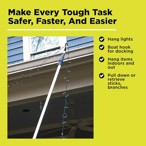 image for DOCAZOO DOCA Boat Hook - 1.4-3 Ft - Christmas Light Pole Hanger Tool -