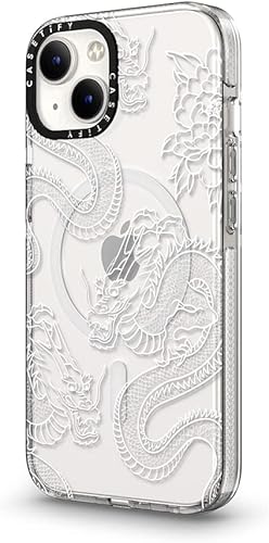 Miniatura 7 de CASETiFY Funda transparente para iPhone 13 no amarillentaprotección contra caídas de 6.6 piescompatible con Magsafe - Dragones