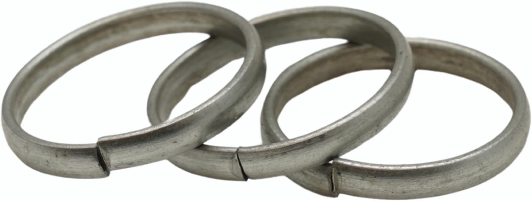 PANDIT NM SHRIMALI Horse Shoe Ring Shani Dosh Nivaran Kale Ghode ki Naal Ka Challa for Men and Women | Black, Ring Size 20 - Pack of 3