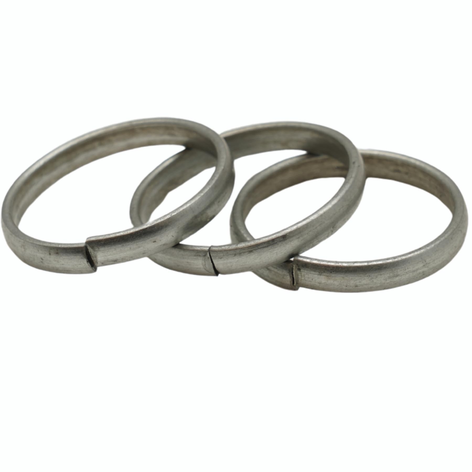 PANDIT NM SHRIMALI Horse Shoe Ring Shani Dosh Nivaran Kale Ghode ki Naal Ka Challa for Men and Women | Black, Ring Size 20 - Pack of 3