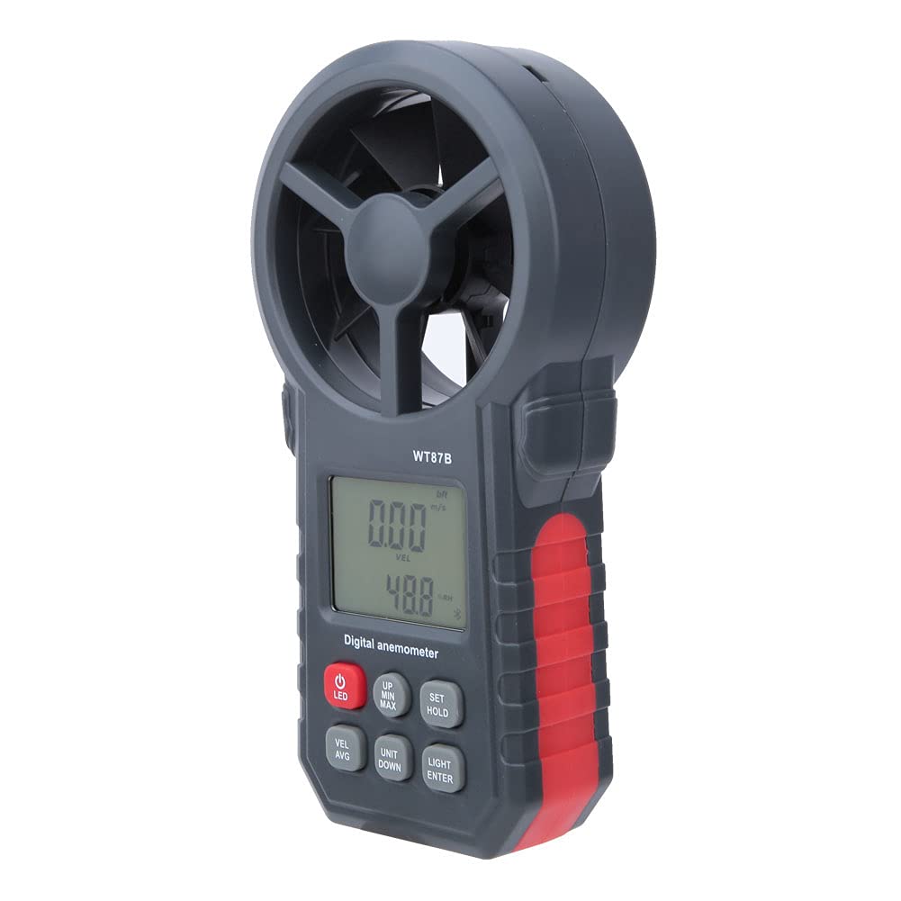 Cyfrowy anemometr Wewnętrzna/zewnętrzna bezprzewodowa stacja pogodowa Wt87b Przenośny przenośny USB Miernik cyfrowy Bluetooth Tester prędkości powietrza do wędkowania i polowania