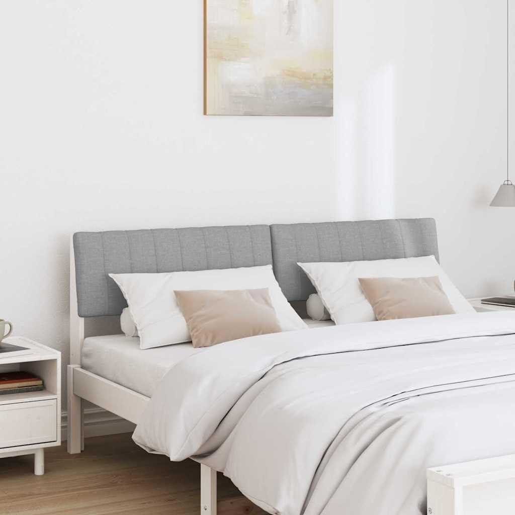 Tête de lit capitonnée Gris Clair 160 cm en Bois de pin Massif, Design Moderne scandinave, avec Coussin rembourré, idéale pour Chambre Adulte ou Enfant, Confort et élégance
