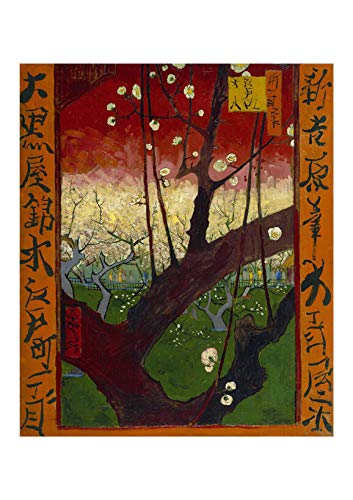 Tableau Van Gogh Japonais Prunier en fleur poésie asiatique peinture 1887