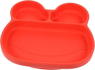 Hohopeti Prato De Jantar De Silicone Para Descanso De Utensílio Para Crianças Prato De Alimentação Para Bebês Prato De Jantar Para Crianças Prato De Silicone Para Comer Tigela Para Bebês