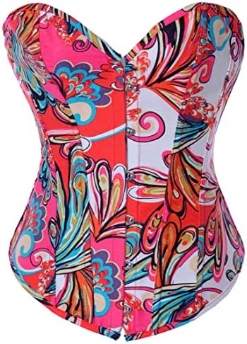 Alivila.Y Fashion Womens Vintage Floral Denim Overbust Corset Bus...