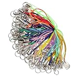 VANZACK Schlüsselanhänger 200 Stück Handy Kurzband aus Robustem Polyester und Aluminium Handyanhänger mit 20 Farben Geeignet für Selbstgemacht Schmuck und Telefonhalterung Zufällige Farbe