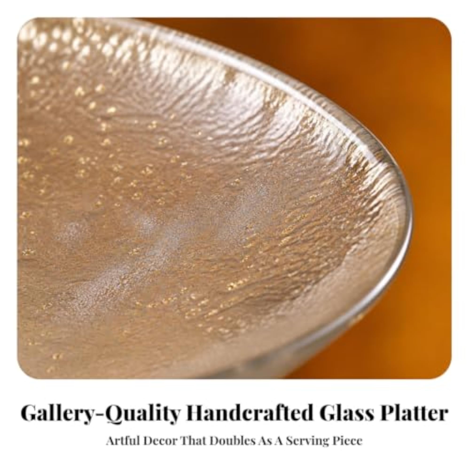 Handmade Glass Serving Plate for Decorators