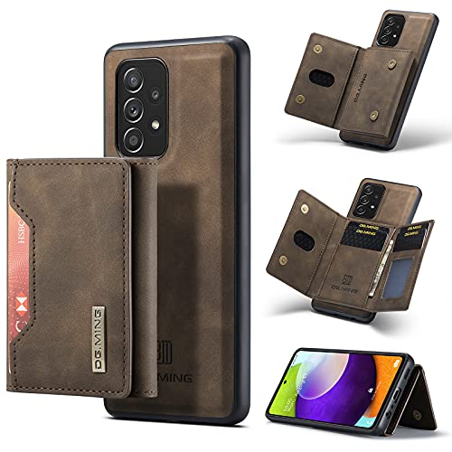 ZORSOME for Samsung Galaxy A52 5G Wallet Case, 2 in 1 Detachable Leather Wallet Case for Samsung Galaxy A52 5G,Magnetic Wallet Protective Case with Stand + Card Holder,Coffee