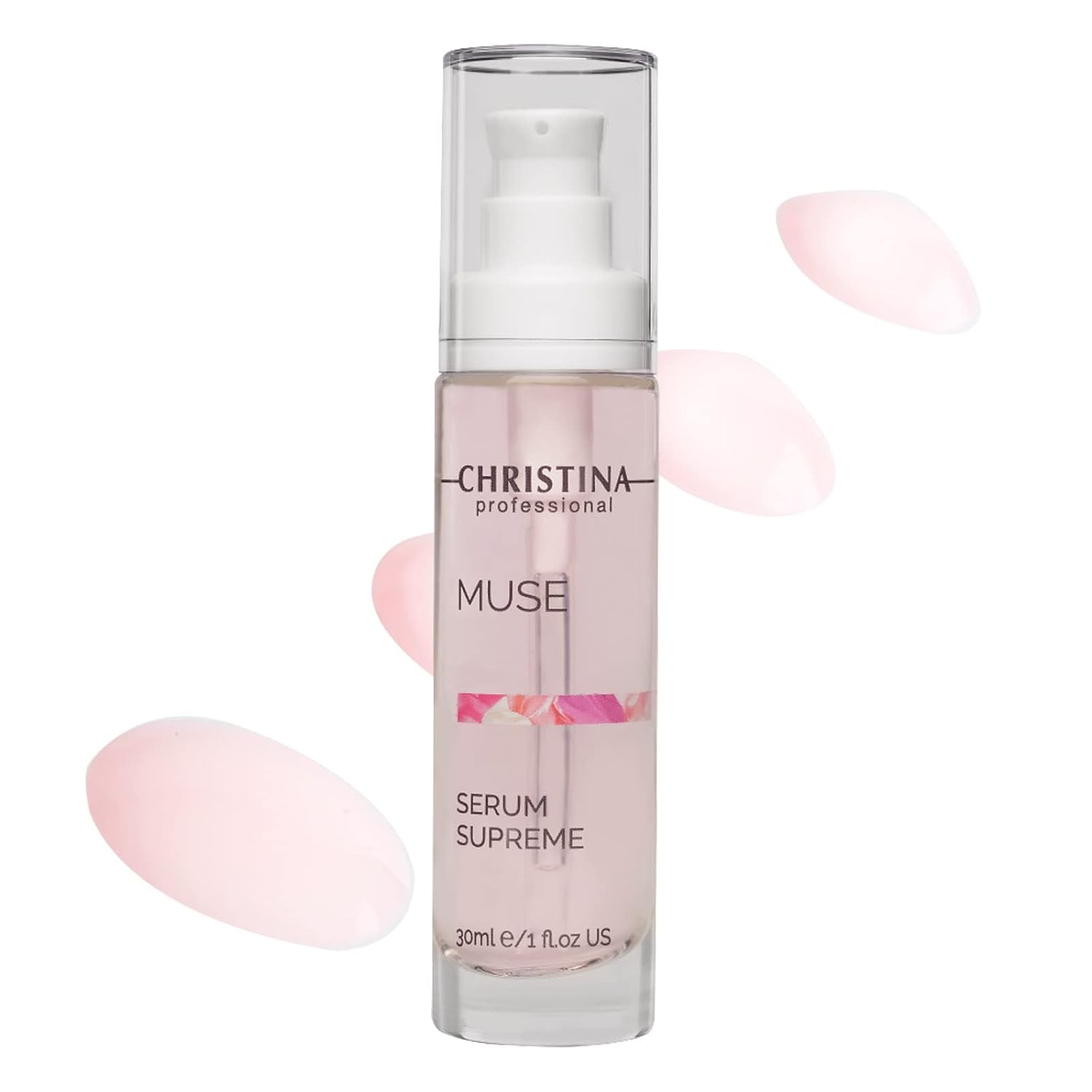 Christina Muse Supreme Serum for Face with Hyaluronic Acid | Quick Absorption Face Serum for Hydration and Antioxidant Effect | Reduces Aging Signs | Delicate Rose Scent | For All Skin Types 30ml