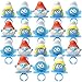 Imaginings 3 The Smurfs Lollipop Rings, Papa and Smurfette, Individually Wrapped Party Favor Candy, Assorted Fruit Flavors, 18 Suckers