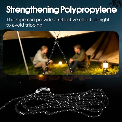 JAICOM 8 Pack Of 4mm High-Reflective Outdoor Guy Lines_desvips.com