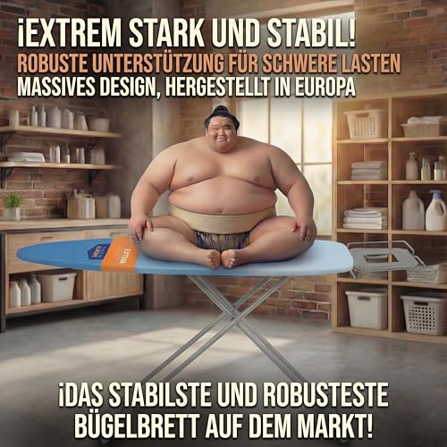 Bügelbrett für dampfbügelstation Ironing Board Groß XXL stabil bügeltisch breit Bügelbretter...
