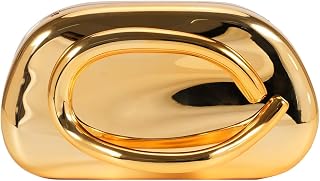 PHILOMENA Acrylic Evening Clutch Purse for Women - Metal Handle Shoulder Crossbody Bag Wedding Party Casual