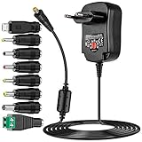 conector de 3 5 mm Seguro de usar - este adaptador de alimentación de CA proporciona un rango de voltajes, puntas intercambiables, PROTECCIÓN COMPLETA de sobretensiones / sobrecorriente / cortocircuitos / sobretemperatura.