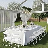 Vasitelan 10 PCS Folding Chair, 280LBS Foldable Plastic Chair, Reinforced Metal Frame Easy to Fold & Store for Indoor & Outdoor, Wedding, Party, Meeting Room, Patio and Garden (White) - Image 6
