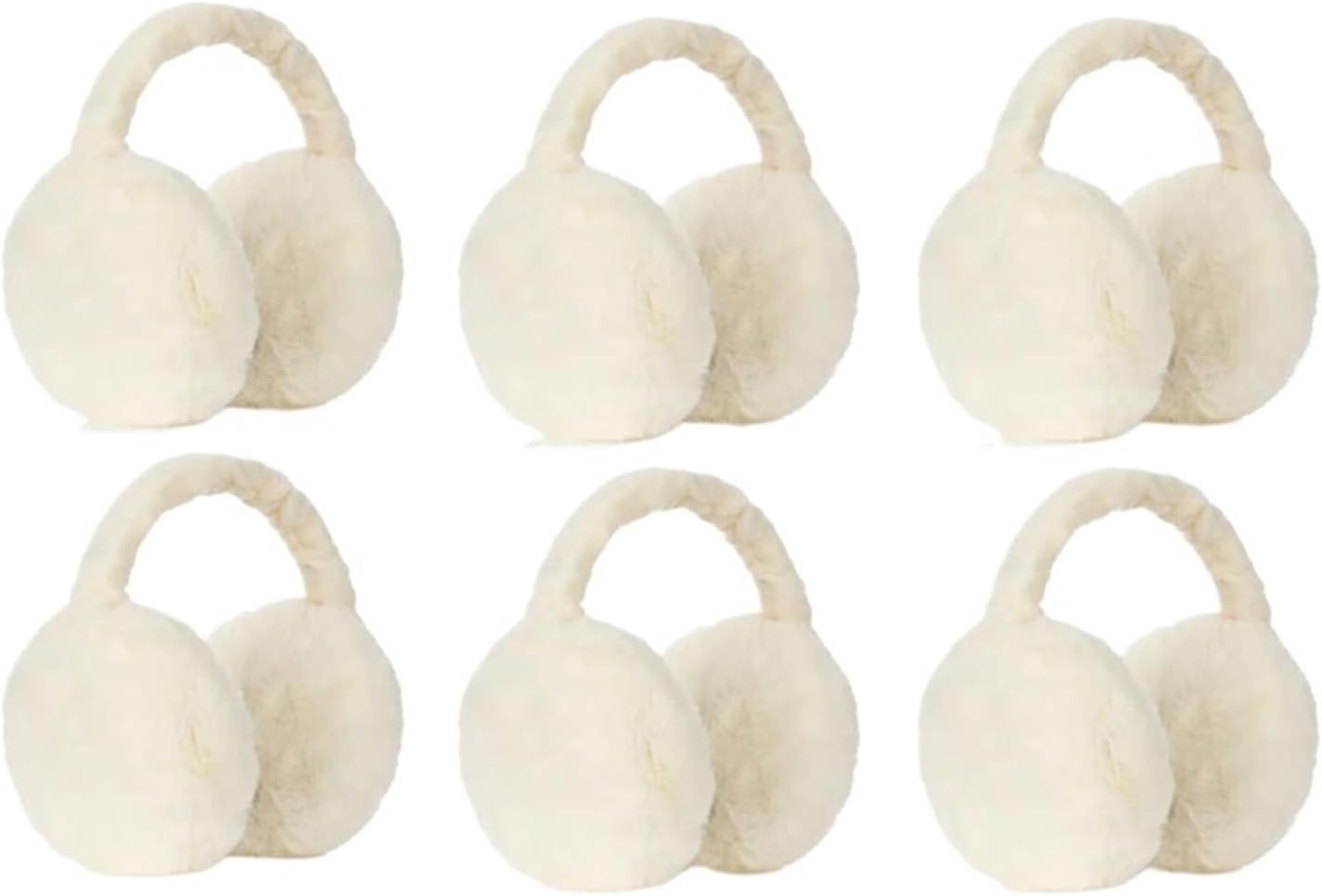 Winter Warm Soft Plush Earmuffs Solid Color Earflap Outdoor Ear Warmer Adjustable Foldable Muffs