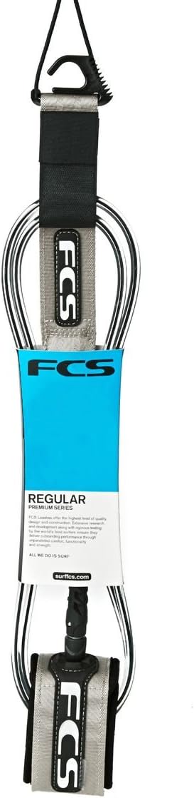 Surf Fanatics FCS Regular Ankle Leash - 6 Foot - Black