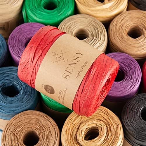 Sensy Premium 438 Yards Raffia Paper, Paper Ribbon (Latte) #TOP3