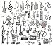 Kinteshun Music Elements Charm Alloy Multistyle Musical Instrument Notes Symbols Pendant Connector for DIY Jewelry Making Accessaries(38pcs,Antique Silver&Bronze Tone)