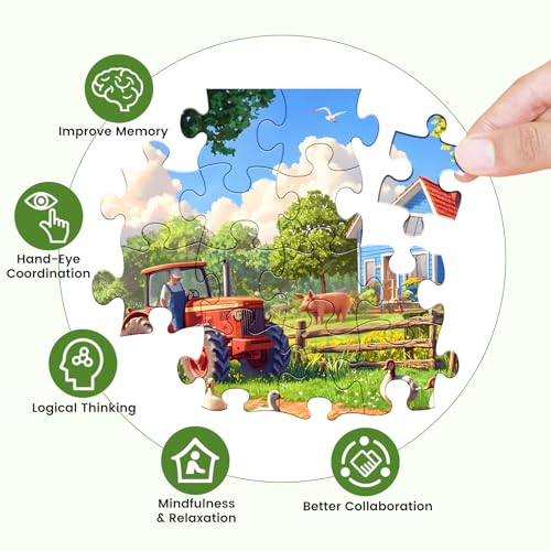 image for WSCXSC Jigsaw Puzzles 500 Pieces for Adults Farm Puzzles 500 Pieces Ad