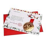 Santa Nice List Medal with Santa Certificate - Official Nice List Certificate from Santa for Kids – Santa Certified Gold Medal - Christmas Eve Box Filler & Holiday Keepsake Gift for Children