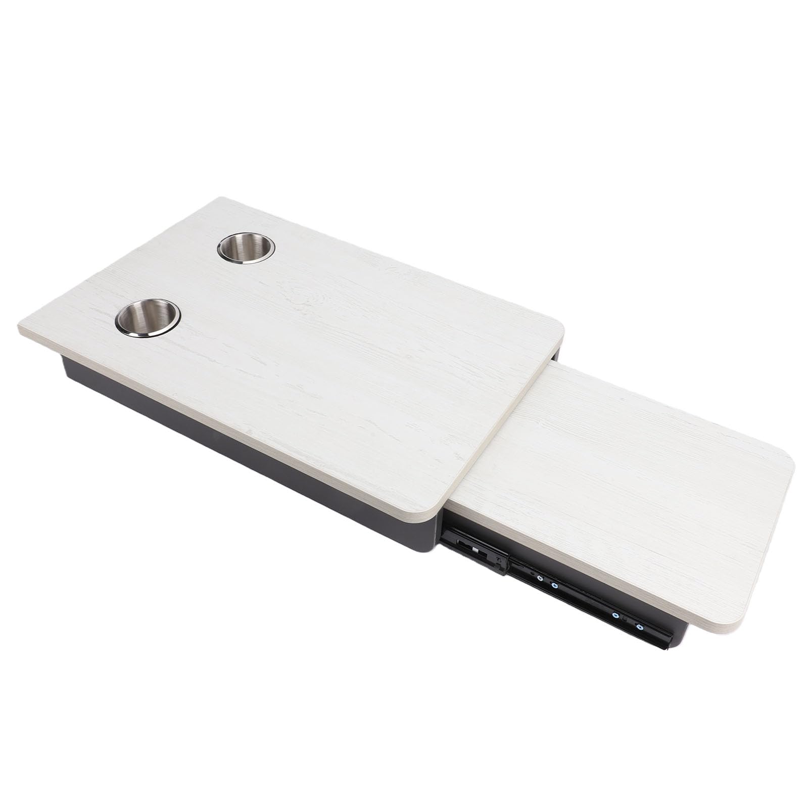 Keenso Tavolo per, Tavolo in Legno Salvaspazio Rimovibile con Design Telescopico Estraibile per Barca da Campeggio e Yacht, 600x400x100 Mm (White)