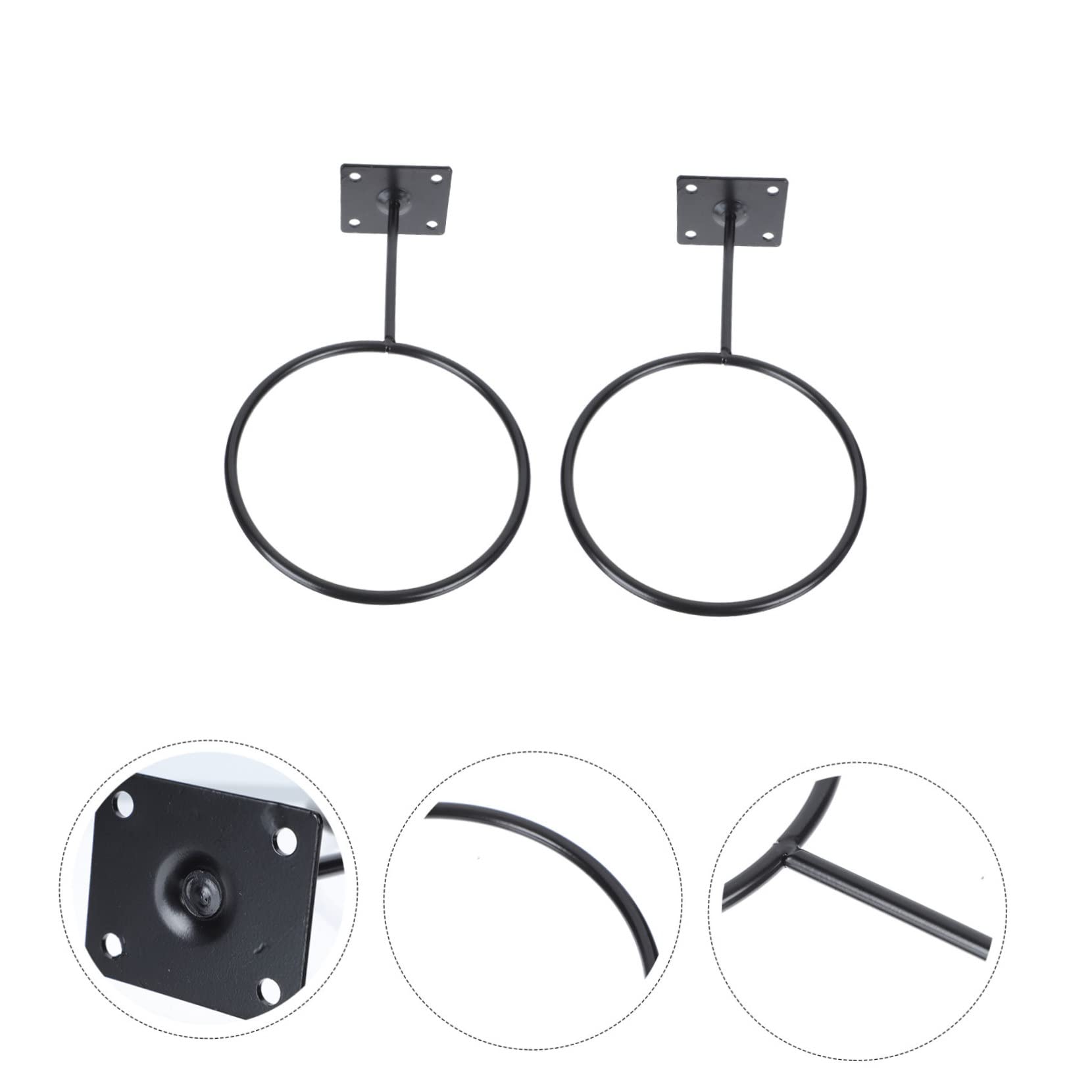 Kisangel Titular De La Pelota Peana Monitor Canastas Baloncesto Soporte De Bola Porta De Garaje Bastidores De Bolas Soportes para Tapones De Pared Planchar Black