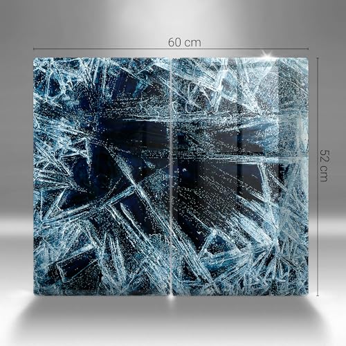 Planche à découper induction Wallfluent 2x30x52cm en verre - 7