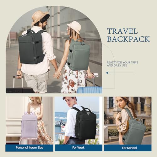 Lossga for Spirit Airlines Personal Item Bag 18x14x8 Inches Travel Bag Mens Travel Backpack for Women Fit Up to 17 inch Weekender Bags With Usb Charging Port Carry on Flight Approved - image 7
