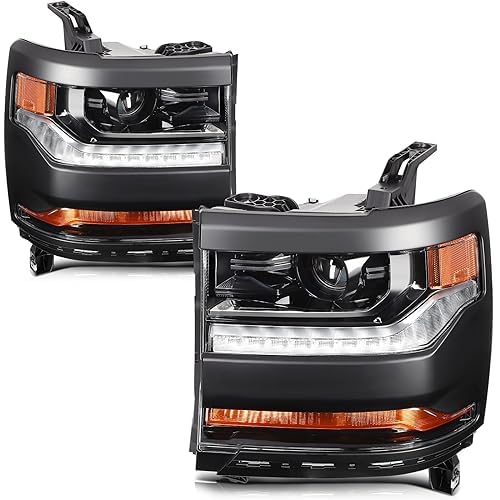 LBRST Black Housing Headlight Assembly