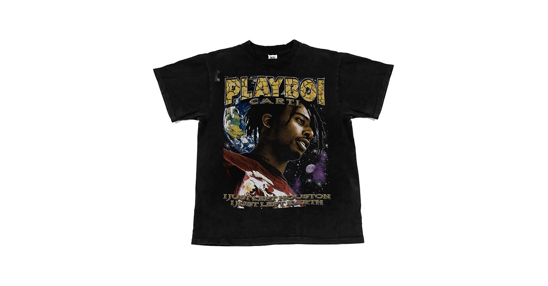Playboi Carti Tee 黒 Tシャツ Amazon | [JALDE] Playboi Carti HipHop Vintage Rap Tee ロック 流行