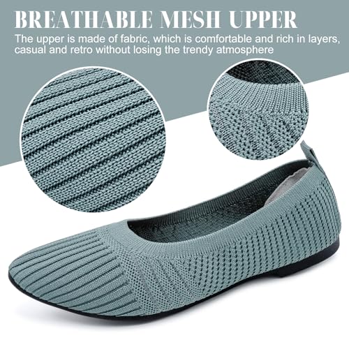 Womens Pointed Toe Flats Foldable Soft Knit Ballet Slip On Shoes Work Office Casual Walking Dressy Flats Shoes3