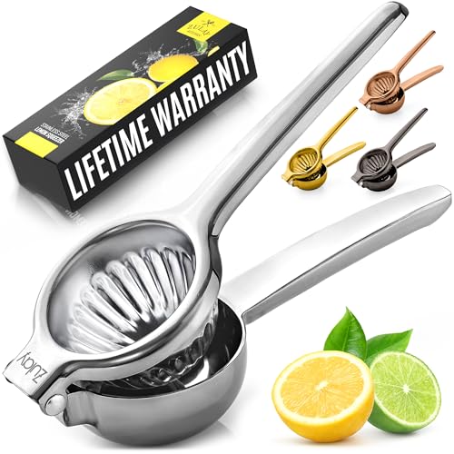 Comparison: Best Stainless Steel Juicer Lemon Squeezer Stainless Steel with Premium Quality Heavy Duty Solid Metal Squeezer Bowl - Large Manual Citrus Press Juicer and Lime Squeezer Stainless Steel - by Zulay Kitchen