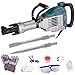 Yescom 3600W 1800BPM Electric Demolition Jack Hammer with Double Insulated Motor Casing 2 Chisels Case