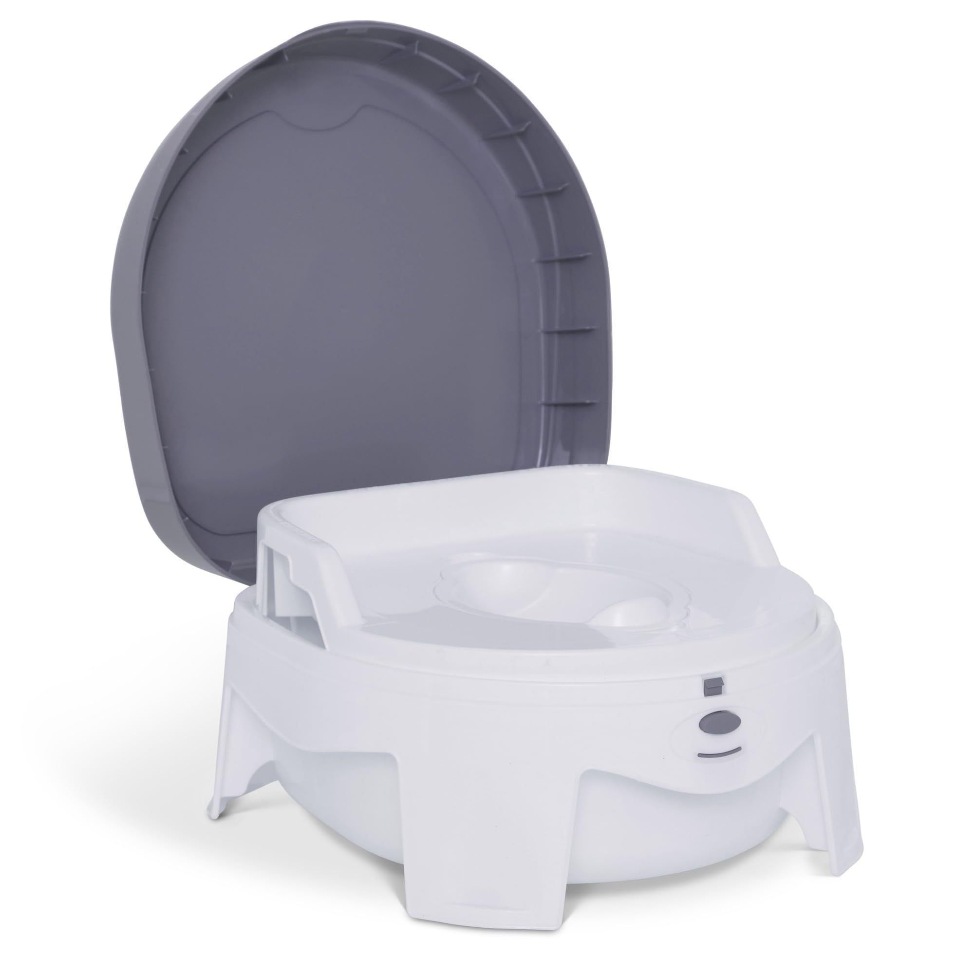 Delta Children PerfectSize Potty - Made with Eco-Friendly Recycled Ocean Material, White/Grey